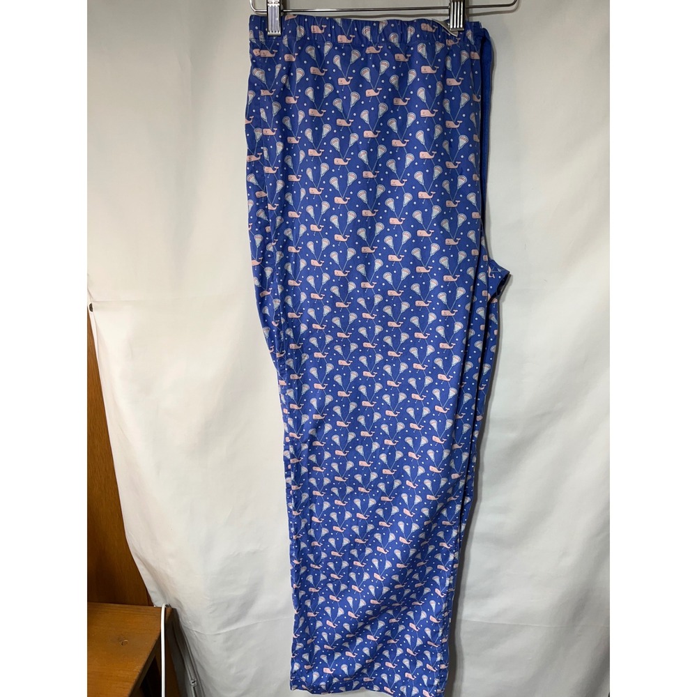 Vineyard Vines XL Blue Whale Print‎ Lounge Pajama Pants Sleep Bottoms